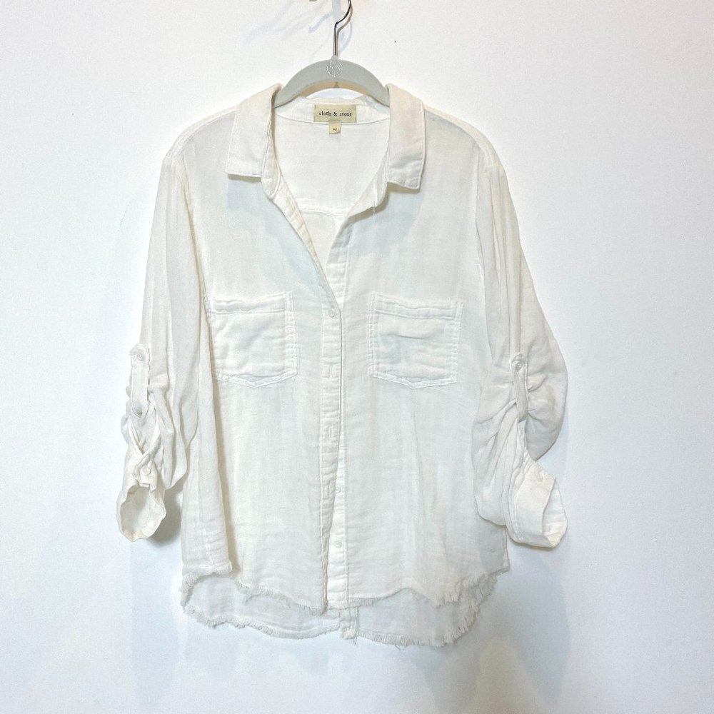 Anthropologie Cloth & Stone White Blouse